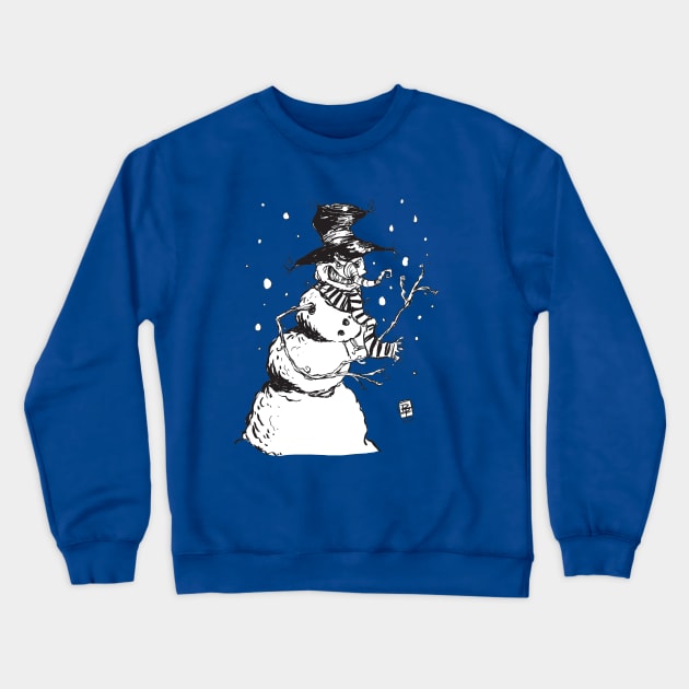 Creepy Snowman Crewneck Sweatshirt by obillwon